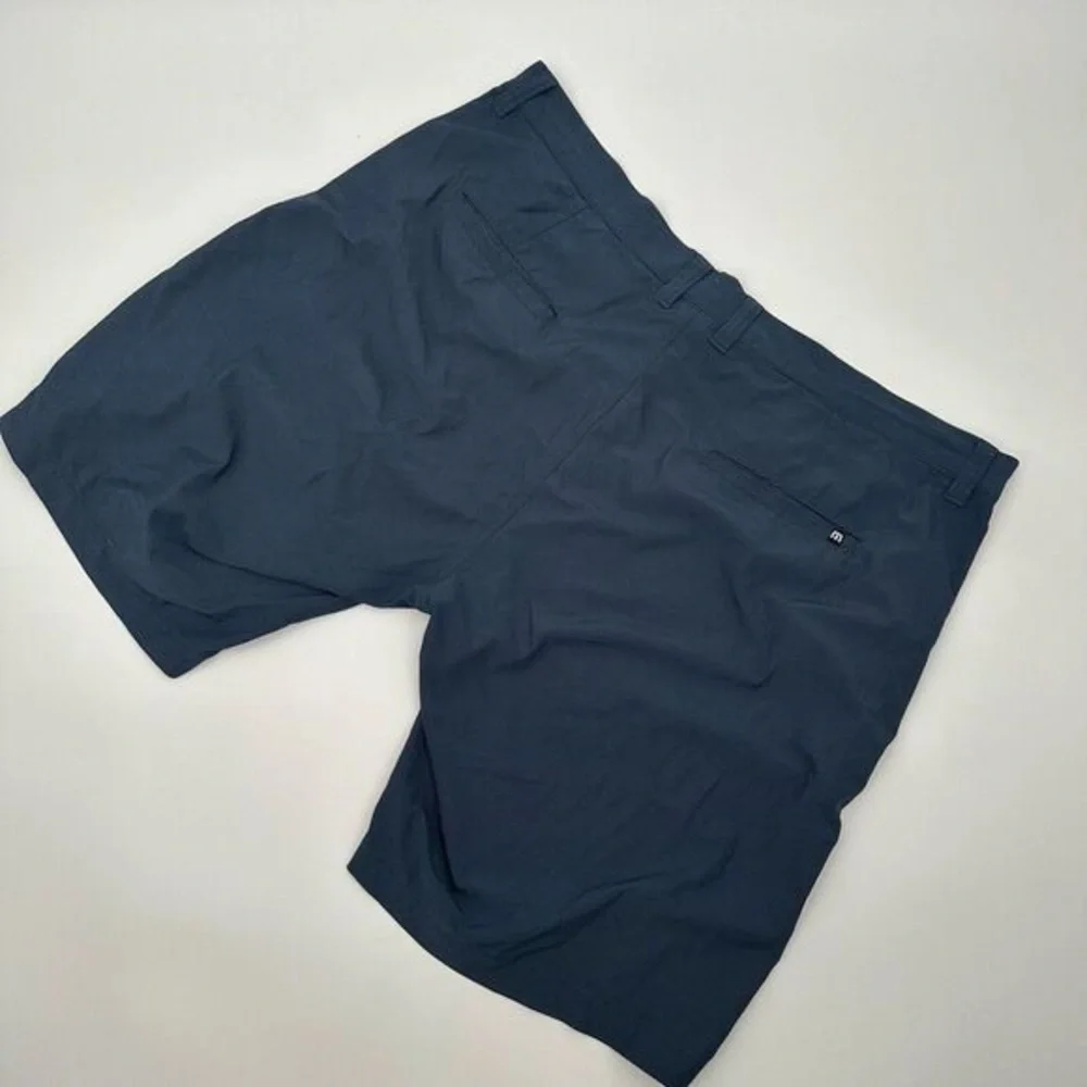 Travis Mathew Dark Navy Flat Front Performance Shorts